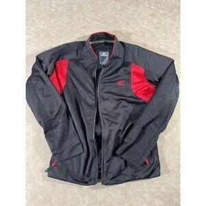 Taichi Mens‎ Crew Mesh Full Zip Side Pockets Long Sleeve Sports Jacket Black L